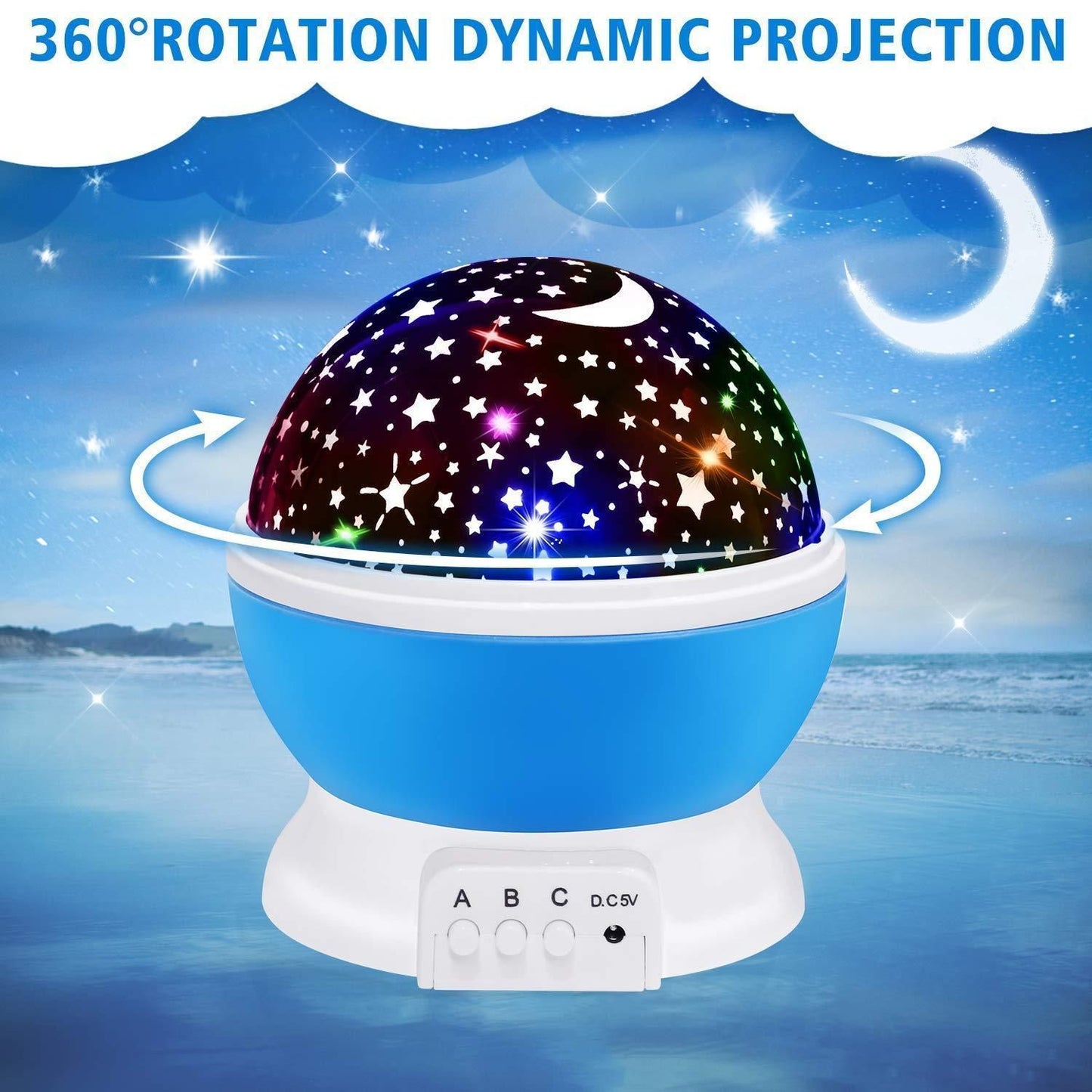 Star Master Dream Color Changing Rotating Projection Lamp 360°